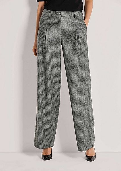 MADELEINE Bundfaltenhose Kurzgröße: Flanellhose mit weitem Bein Businesshos günstig online kaufen