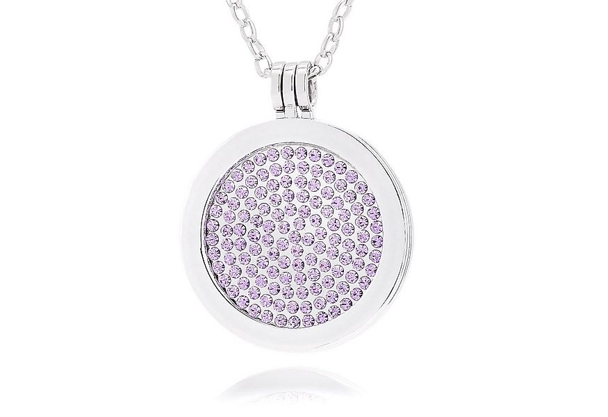 Morella Kette mit Anhänger Damen Halskette 70 cm mit Coin 33 mm (2-tlg), Si günstig online kaufen