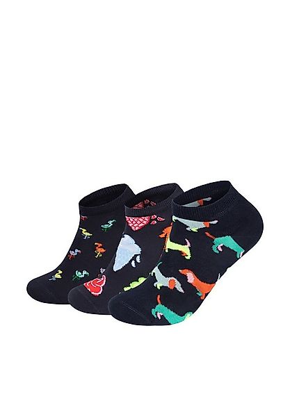Happy Socks Basicsocken 3-Pack Low Ice Cream-Flamingo-Puppy Love Socks Aus günstig online kaufen