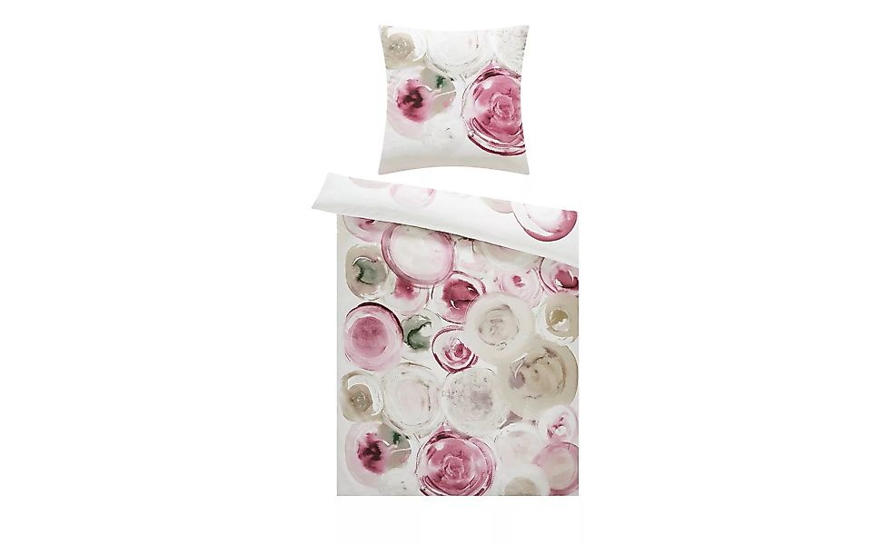 HOME STORY Satin Bettwäsche   Marble - rosa/pink - 100% Baumwolle - 135 cm günstig online kaufen