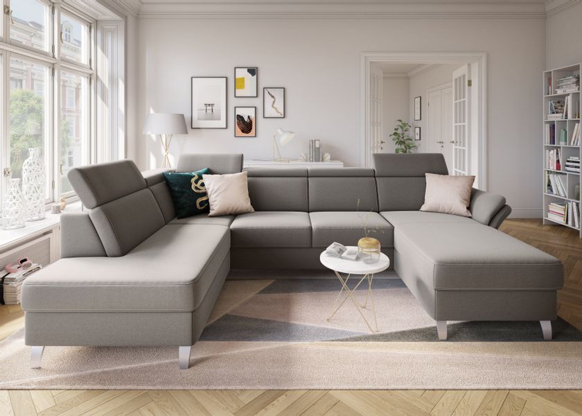 sit&more Wohnlandschaft "Vincenzo U-Form" inklusive Kopfteilverstellung, wa günstig online kaufen