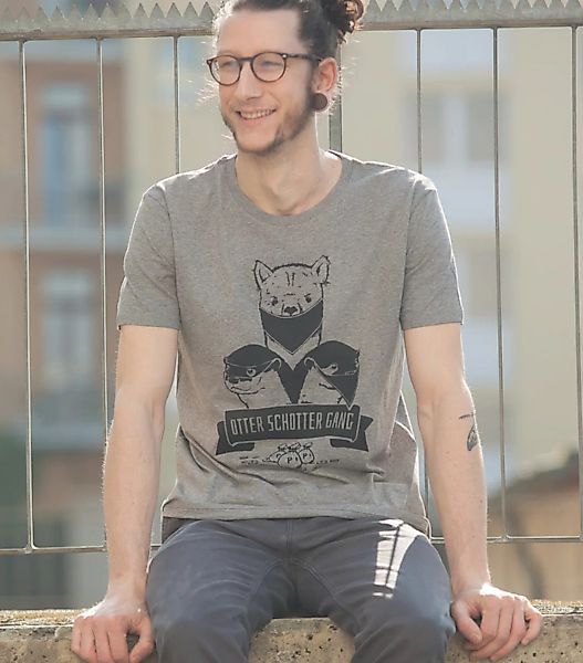 Otter Schotter Gang - Fair Wear Männer T-shirt - Heather Grey günstig online kaufen