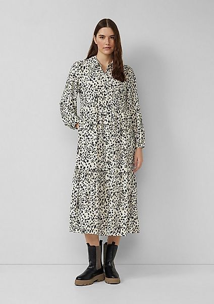 s.Oliver Midikleid Kleid Strukturiertes Viskosemix-Kleid im A-Shape mit Ein günstig online kaufen
