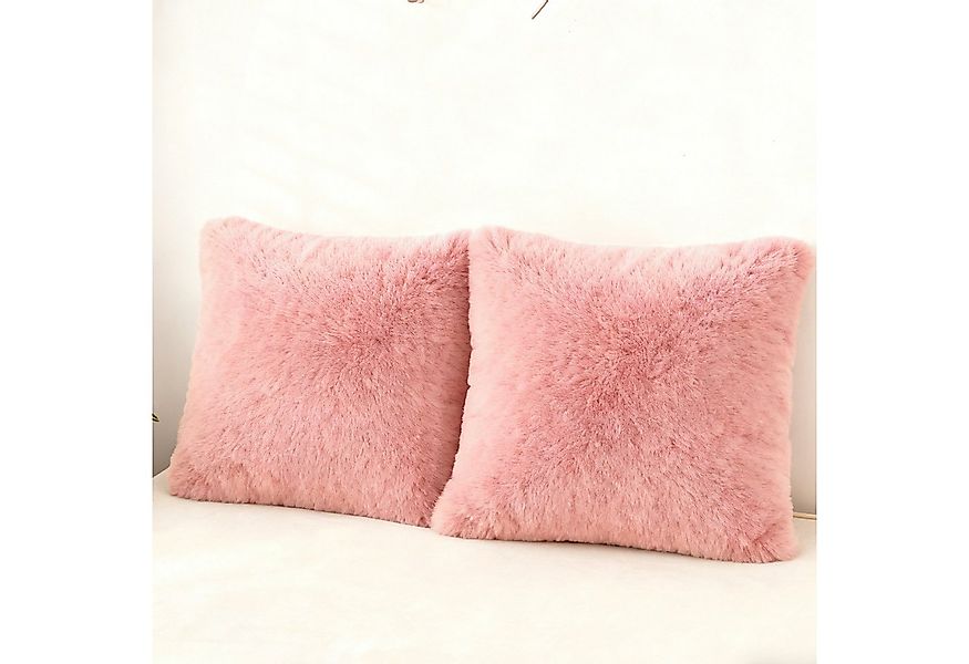 wohnTRAUM24 Kissenbezug kissenbezüge Kissen Künstlich Pelz Fellkissen Flaus günstig online kaufen