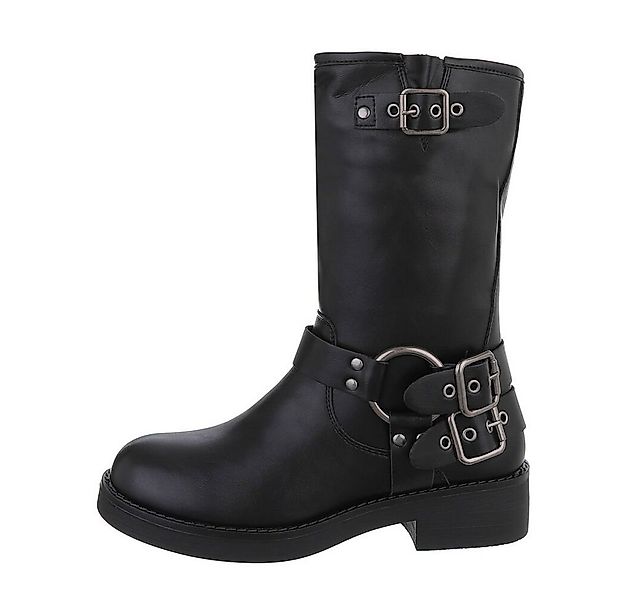 Ital-Design Damen Bikerschuhe Biker Westernstiefel (85276009) Blockabsatz F günstig online kaufen