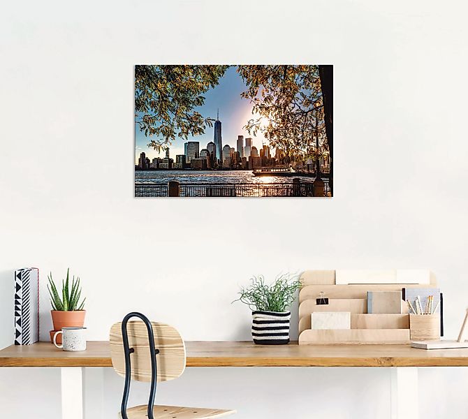 Artland Wandbild "Sonnenaufgang über New York", Amerika, (1 St.), als Alubi günstig online kaufen