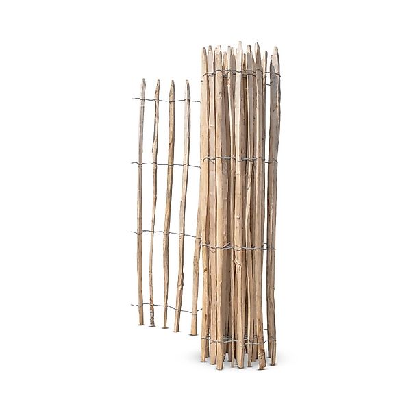 Stiltreu Französischer Premium Staketenzaun Kastanie 500 cm x 175 cm Latten günstig online kaufen