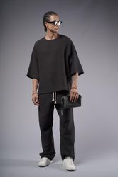 Denim Distriqt Freizeitanzug Feiner Leinen Oversized günstig online kaufen