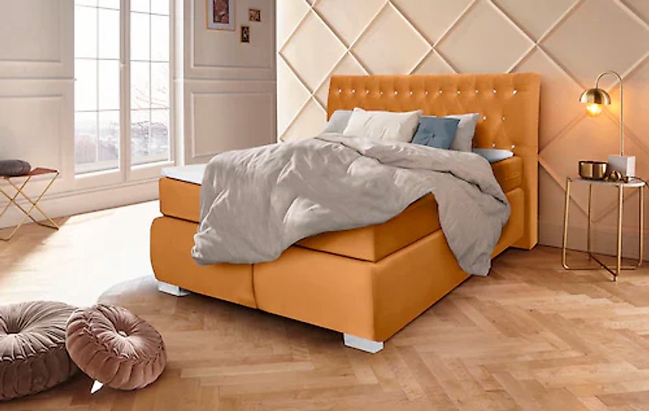 Leonique Boxspringbett »Rumba«, Taschenfederkern-Matratze in Härtegrad 3, i günstig online kaufen