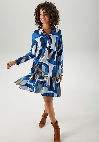 Aniston CASUAL Tunikakleid mit großflächigem, grafischen günstig online kaufen