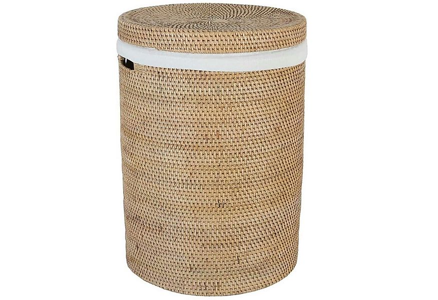 Casa Moro Wäschekorb Rattan Wäschebehälter CLEO mit Deckel & Innenfutter ru günstig online kaufen