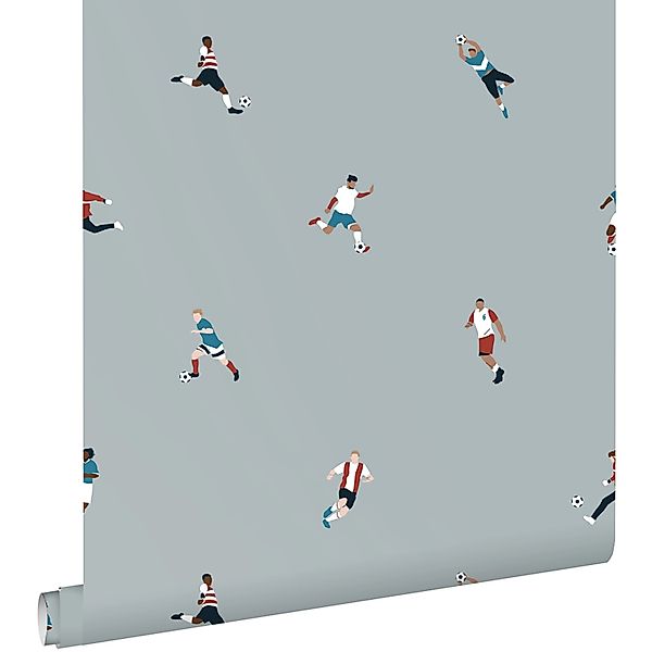 ESTAhome Tapete Fußballspieler Hellblau 50 X 900 Cm 131280 günstig online kaufen