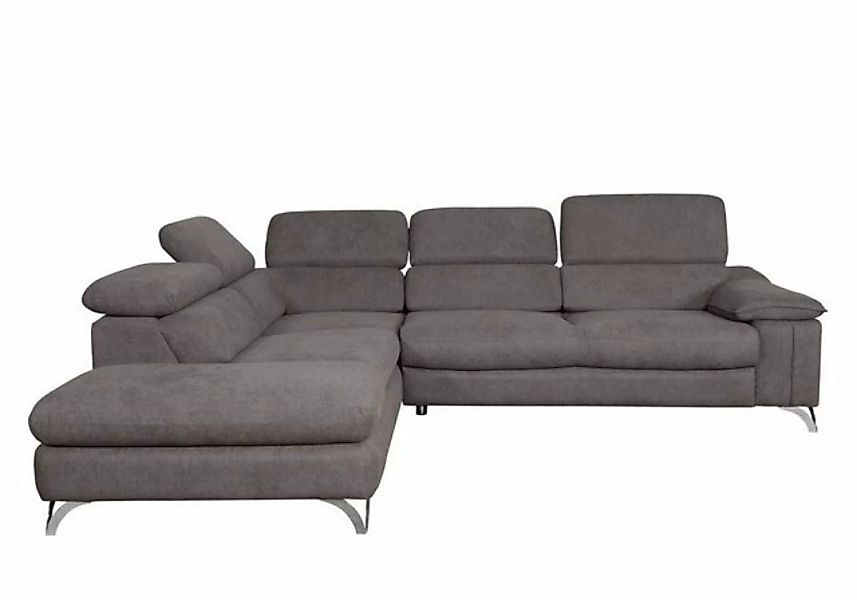 JVmoebel Sofa Graues Designer Ecksofa L-form Bettfunktion Couch Leder, Made günstig online kaufen