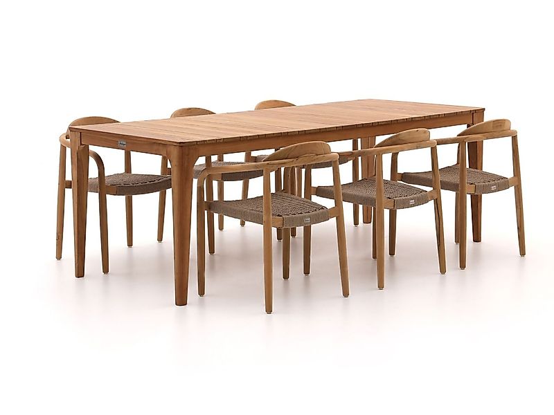 Bellagio Berbaro/Bruca 220 cm Gartenmöbel-Set 7-teilig Stapelbar günstig online kaufen