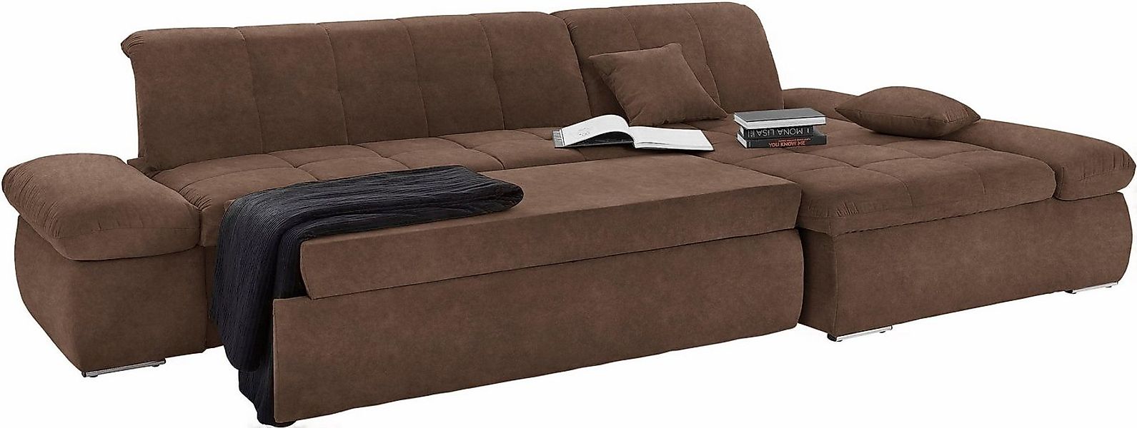 DOMO collection Ecksofa NMoric XXL, B/T/H: 300/172/80cm, L-Form, wahlweise günstig online kaufen