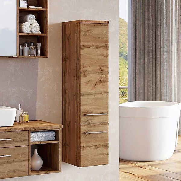 Badezimmer Seitenschrank in Wildeichefarben hängend günstig online kaufen