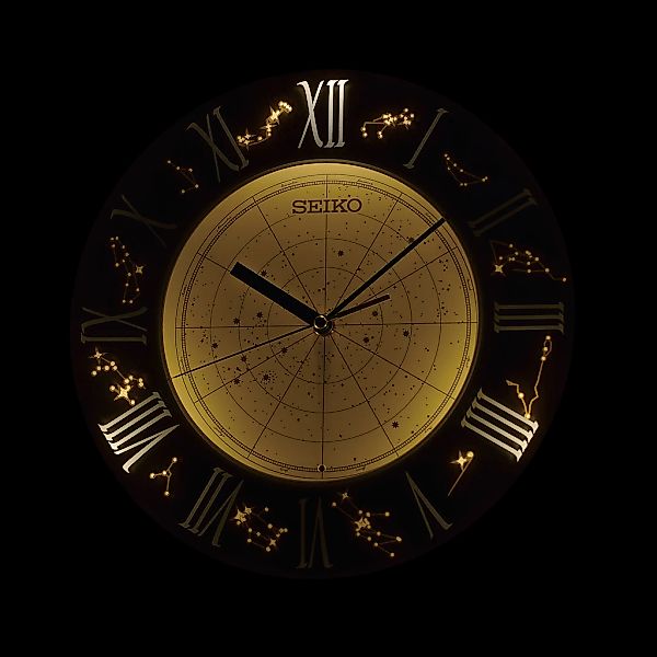 Seiko Wanduhr (Quarzuhr,leuchtendes Zifferblatt,Wohnzimmer,Küche, Esszimmer günstig online kaufen