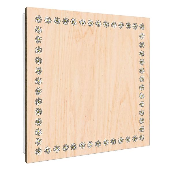 Banjado Großer Schlüsselbox Holz 30x30cm Weiß Scharnier Rechts 50 Haken Sch günstig online kaufen