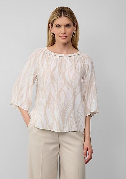 s.Oliver Kurzarmbluse Bluse Viskosebluse mit weiten 3/4-Ärmeln und Kragen-D günstig online kaufen