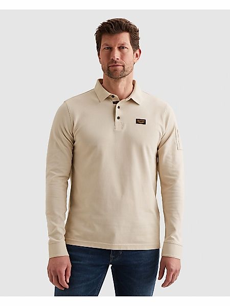 PME LEGEND Langarm-Poloshirt mit Logo Stickerei günstig online kaufen