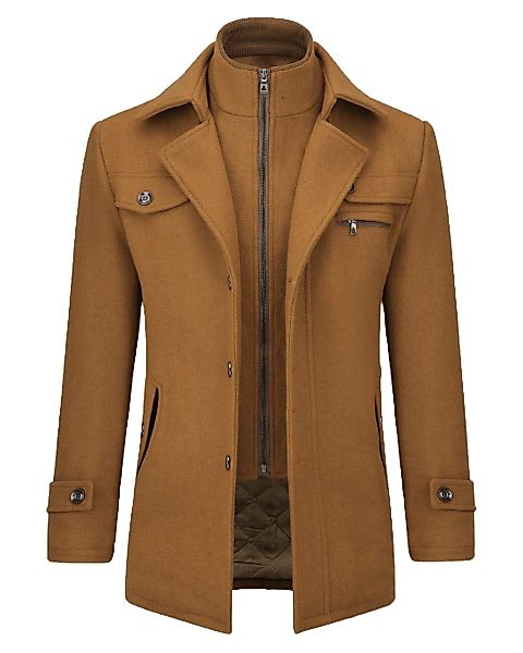 Allthemen Kurzmantel mit abnehmbarem Doppelkragen günstig online kaufen