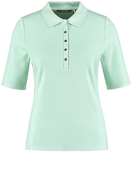 Taifun T-Shirt Poloshirt aus feinem Ripp-Jersey günstig online kaufen