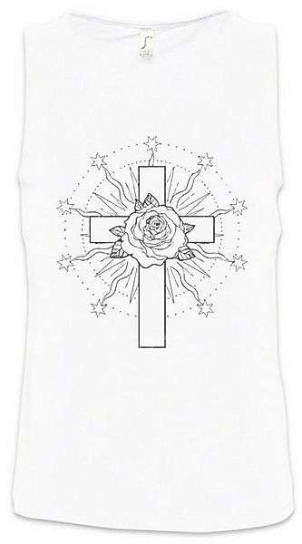 Urban Backwoods Tanktop Rose Cross III Ärmelloses T-Shirt Tattoo Rosen Rose günstig online kaufen