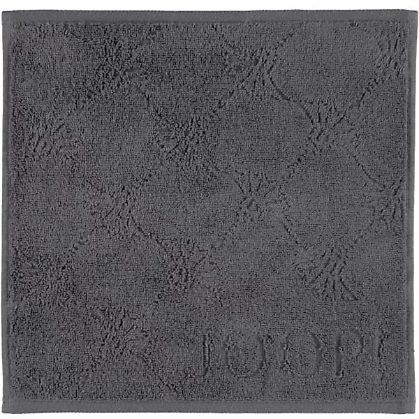 JOOP Uni Cornflower 1670 - Farbe: anthrazit - 774 - Seiflappen 30x30 cm günstig online kaufen