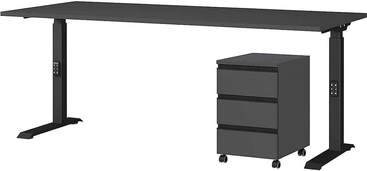 GERMANIA "Lemont" 2 tlg. Set bestehend aus höhenverstellbarem Schreibtisch günstig online kaufen