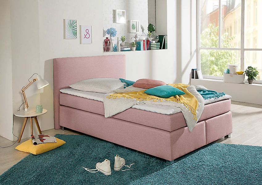 Home affaire Boxspringbett "Eliana" inkl. Topper, in 4 Breiten, 3 Matratzen günstig online kaufen