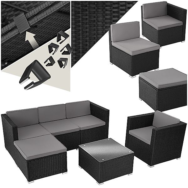 tectake Loungeset Rattan Lounge, (Set., 6-tlg), günstig online kaufen