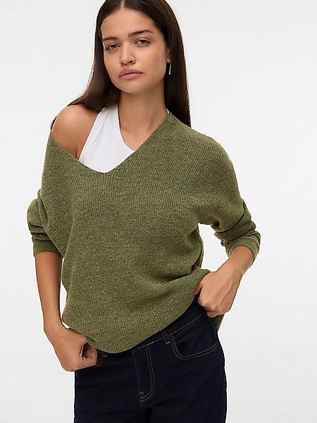 Vero Moda V-Ausschnitt-Pullover VMCREWLEFILE LS V-NECK BLOUSE NOOS günstig online kaufen