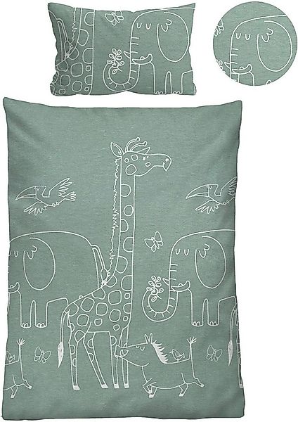 Biberna Kinderbettwäsche 0840520, Flanell, 2 teilig, kuschelig warm, samtwe günstig online kaufen