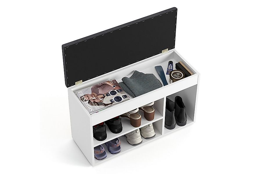 KOMTO Schuhbank Schuhregal Bank mit Stauraum Sitzfläche Schuhschrank mit Si günstig online kaufen