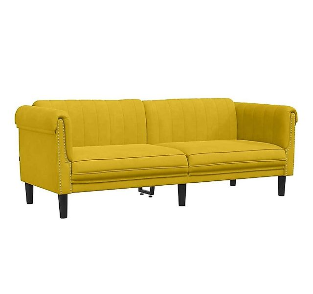 vidaXL Sofa Sofa 3-Sitzer Gelb Samt, 1 Teile günstig online kaufen