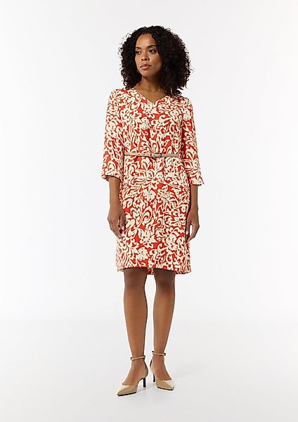 Comma Minikleid Crêpe-Kleid (1-tlg) V-Ausschnitt, 3/4-Arm, günstig online kaufen