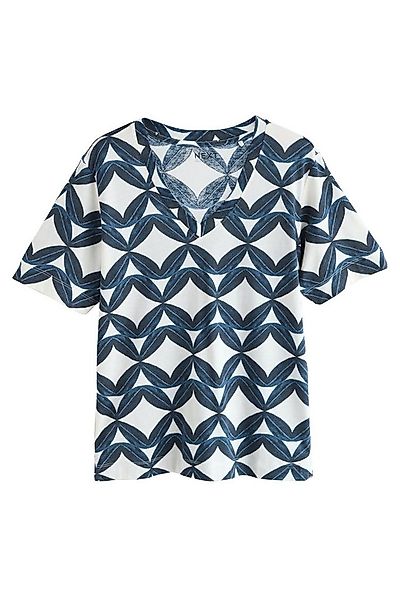 Next V-Shirt T-Shirt mit V-Ausschnitt aus Baumwolle und Modal (1-tlg) günstig online kaufen