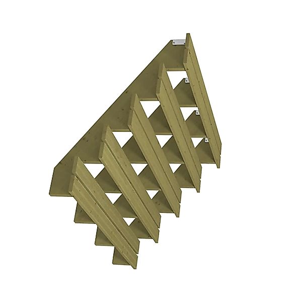 Plus A/S Terrassentreppe 5 Stufen 125x85x180 cm Druckimprägniert NTR Kl A günstig online kaufen