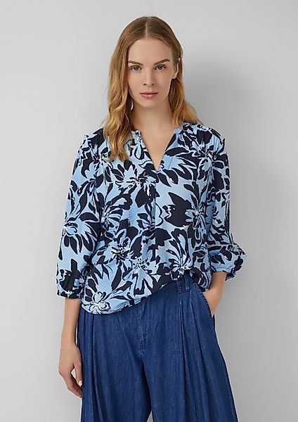 s.Oliver Langarmbluse Viskosemix-Bluse im Relaxed Fit günstig online kaufen