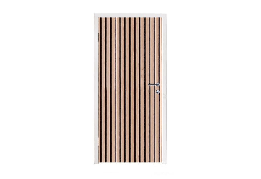 MuchoWow Türtapete Holzoptik - Regale - Retro, Matt, bedruckt, (1 St), Selb günstig online kaufen