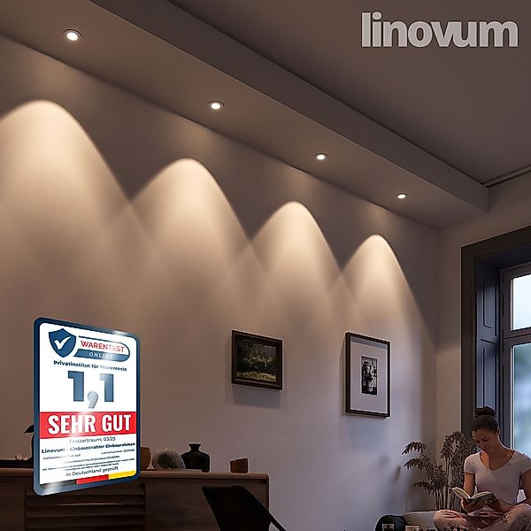 linovum LED Einbaustrahler LED Einbaustrahler Ø68mm günstig online kaufen