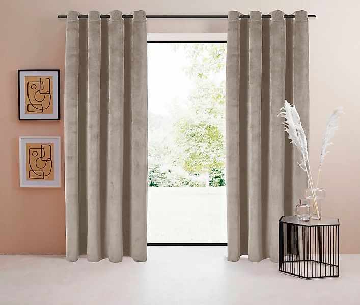 LeGer Home by Lena Gercke Vorhang "Samt Ladina" Ösen 1 Stk. tlg. blickdicht günstig online kaufen
