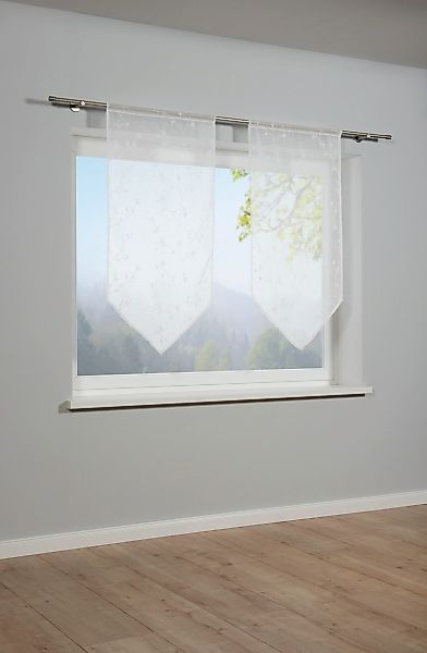 GARDINIA Gardine "weiß" Stangendurchzug 1 Stk. tlg. transparent, Polyester, günstig online kaufen