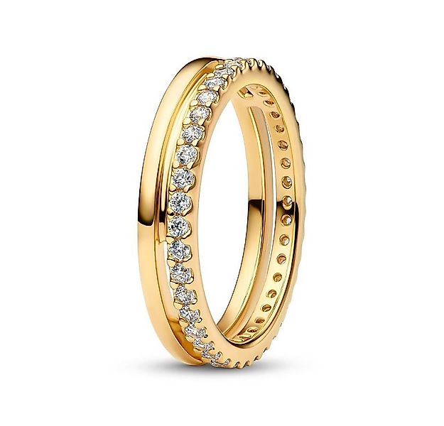 Pandora Fingerring Ring für Damen von PANDORA Timeless, IP Gold, Zirkonia günstig online kaufen