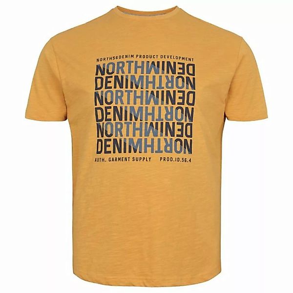 north 56 4 Print-Shirt XXL T-Shirt von North 56 Denim bedruckt in senf günstig online kaufen