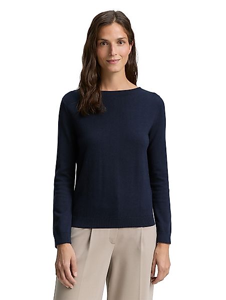 TOM TAILOR Strickpullover mit U-Boot Ausschnitt günstig online kaufen