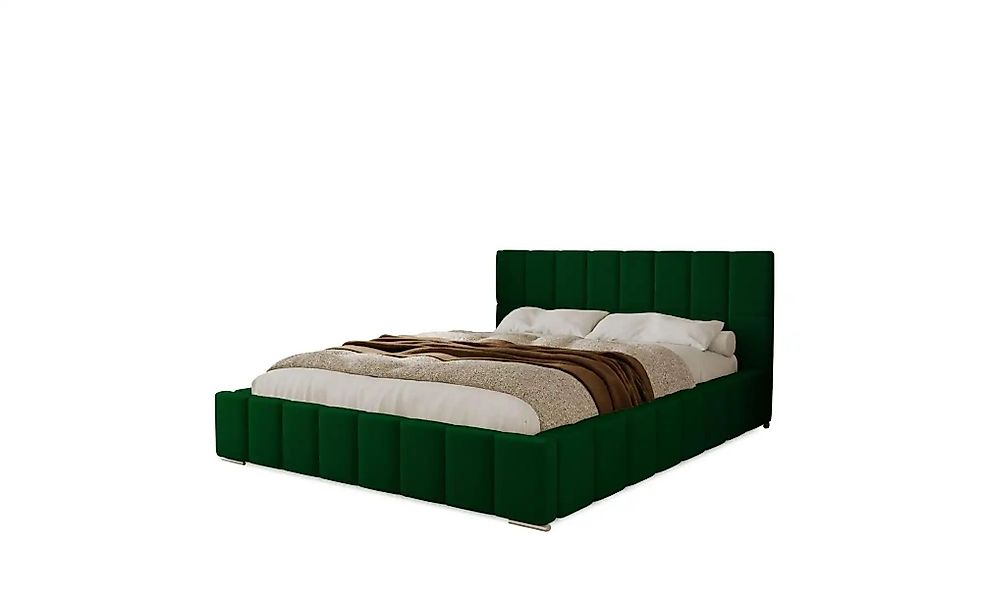 Polsterbett mit Stauraum  Ayr ¦ grün ¦ Maße (cm): B: 195 H: 100 Betten > Po günstig online kaufen