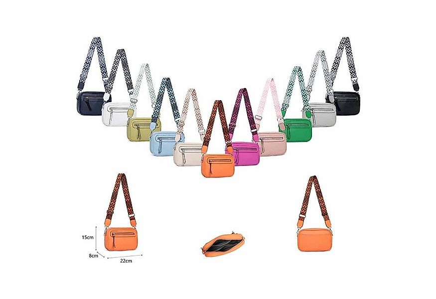 ITALYSHOP24 Schultertasche Damen Umhängetasche CrossBody Brusttasche Crosso günstig online kaufen