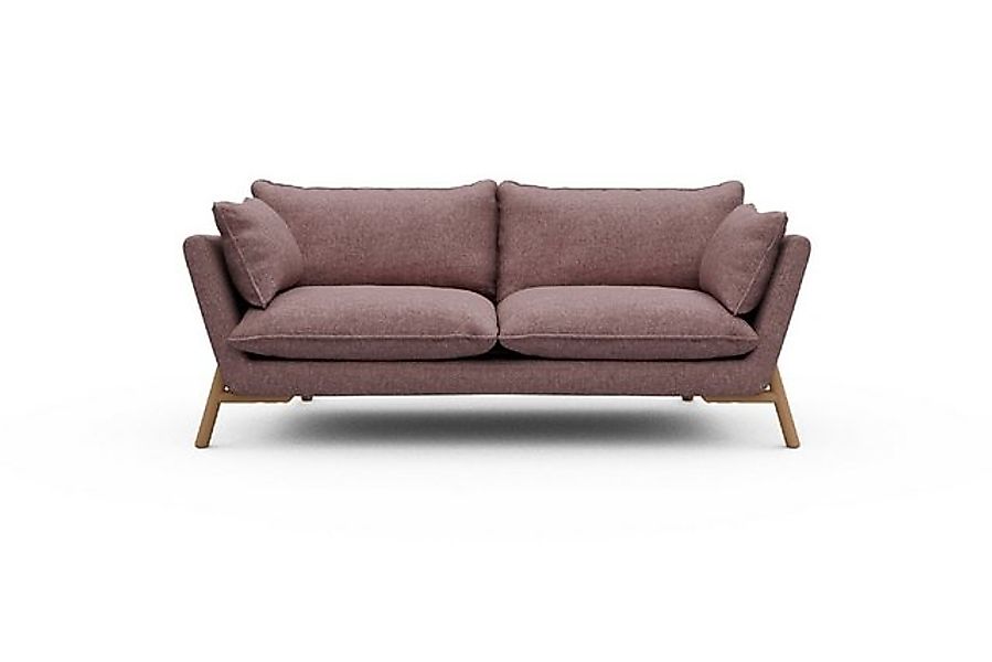 moebelfaktor Sofa Emil PREMIUM 2-Sitzer Beinfarbe Eiche Natur, schräg geste günstig online kaufen