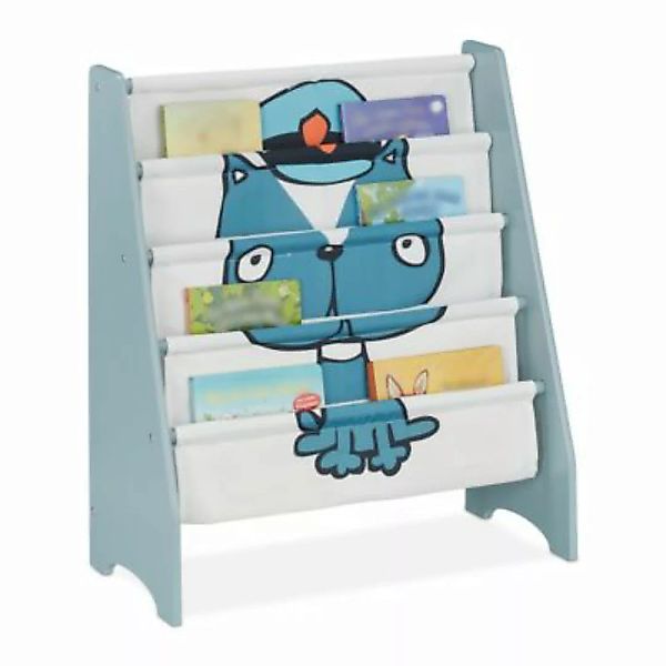 relaxdays Bücherregal Kinder blau/weiß  Kinder günstig online kaufen